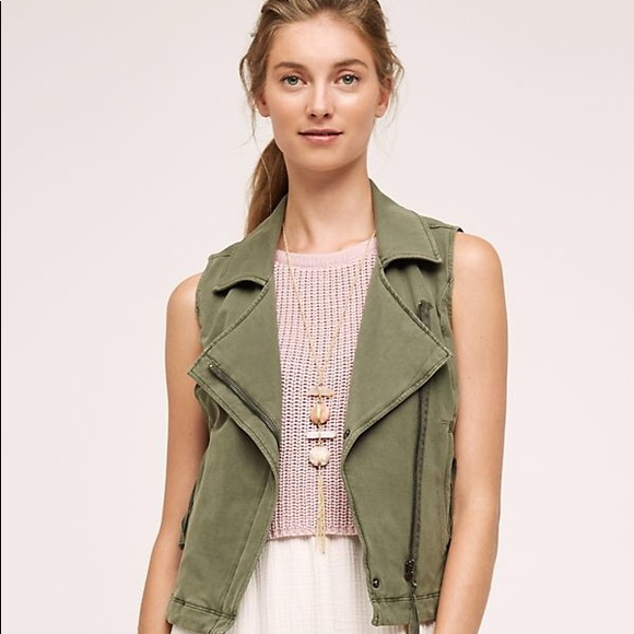 Anthropologie Jackets & Blazers - Anthropologie Marrakech Knit Moto Vest